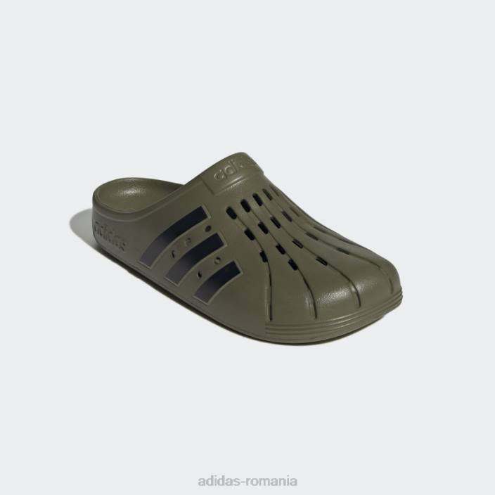 Adidas sabotii adilette de masline unisex măsliniu/negru 2JBN12880
