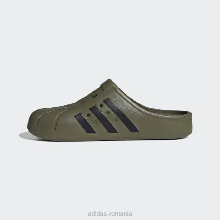 Adidas sabotii adilette de masline unisex măsliniu/negru 2JBN12880