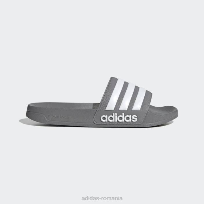 Adidas tobogane de duș adilette gri unisex gri/alb 2JBN4253