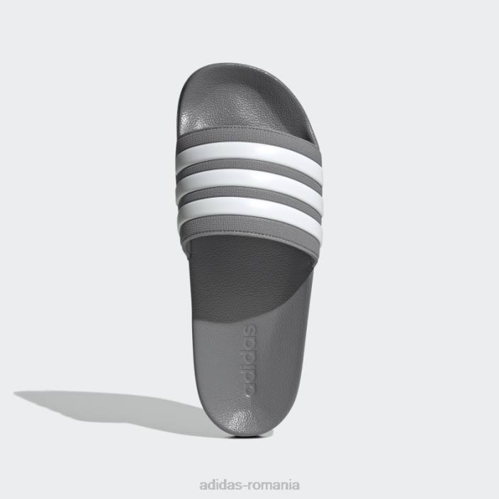 Adidas tobogane de duș adilette gri unisex gri/alb 2JBN4253