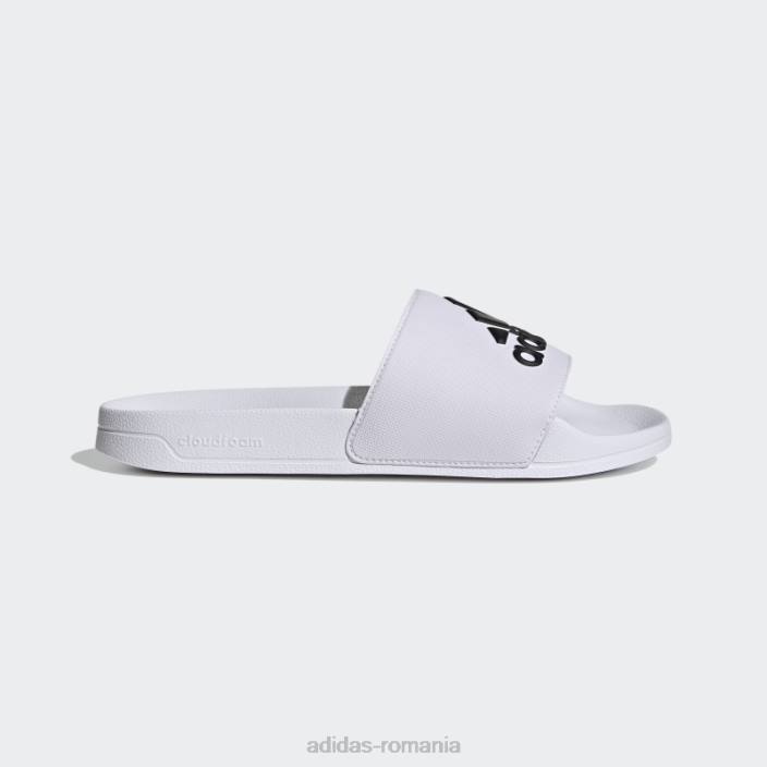 Adidas tobogane de duș adilette negre unisex alb negru 2JBN4421