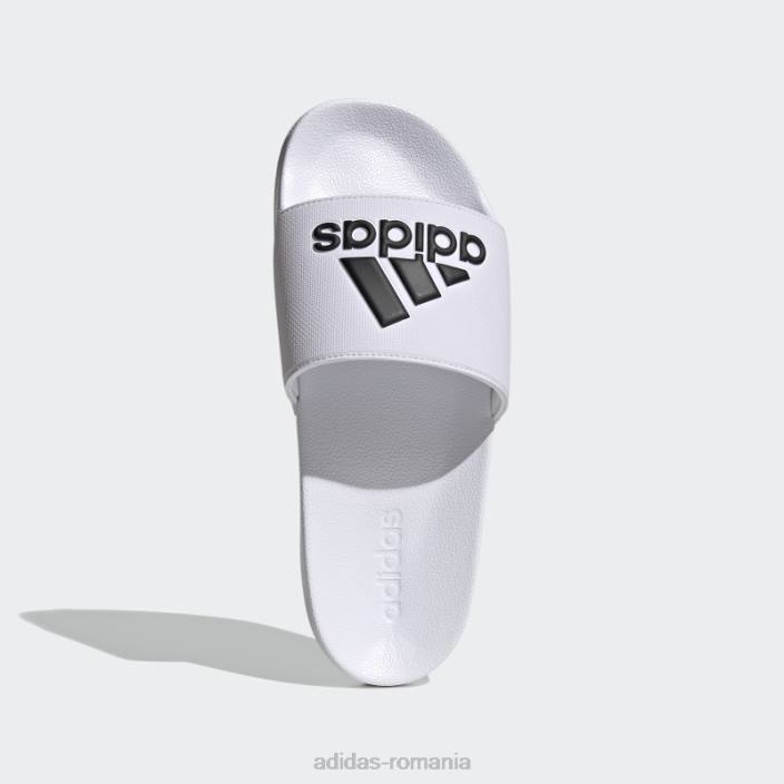 Adidas tobogane de duș adilette negre unisex alb negru 2JBN4421