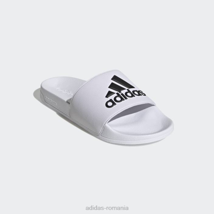 Adidas tobogane de duș adilette negre unisex alb negru 2JBN4421