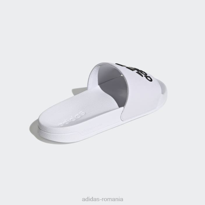 Adidas tobogane de duș adilette negre unisex alb negru 2JBN4421