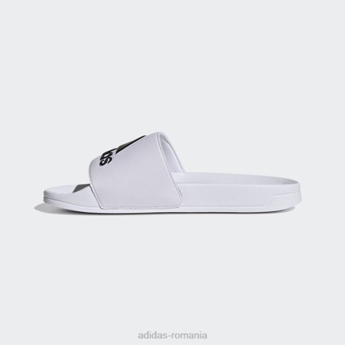 Adidas tobogane de duș adilette negre unisex alb negru 2JBN4421