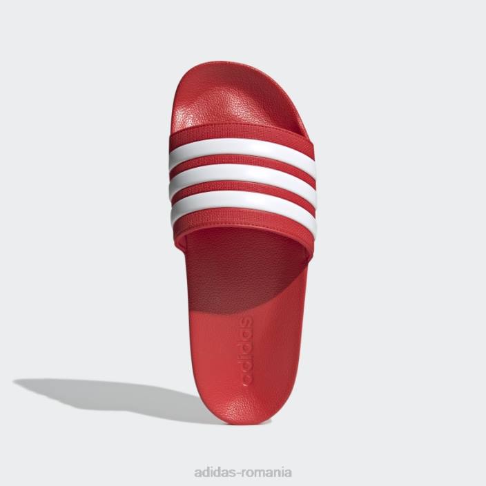 Adidas tobogane de duș adilette roșii unisex rosu alb 2JBN12406