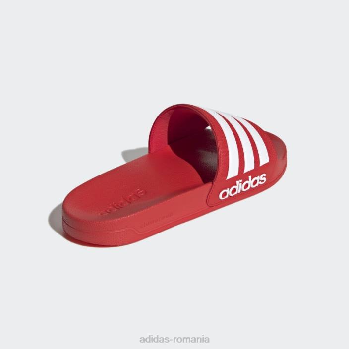 Adidas tobogane de duș adilette roșii unisex rosu alb 2JBN12406