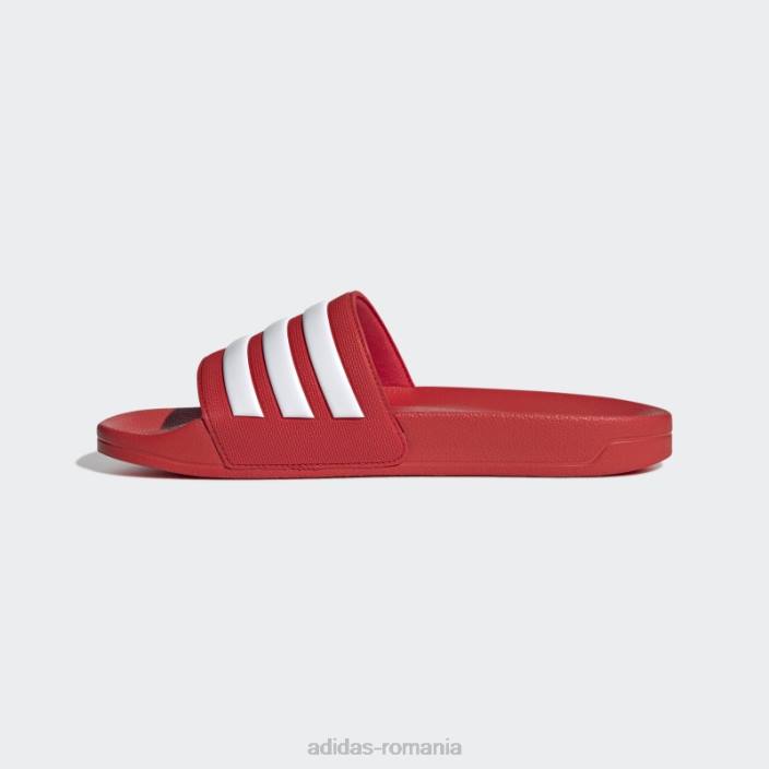 Adidas tobogane de duș adilette roșii unisex rosu alb 2JBN12406