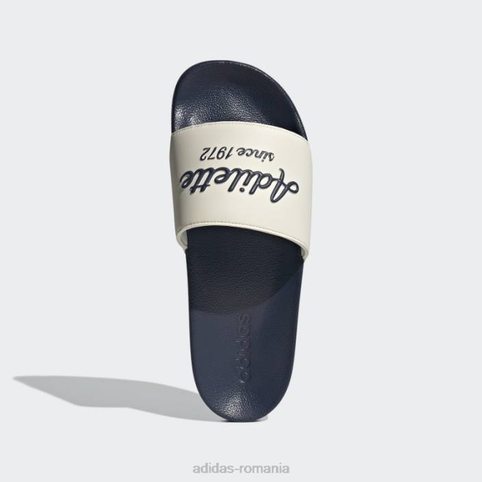 Adidas tobogane de dus adilette bleumarin unisex alb/marinier 2JBN12428