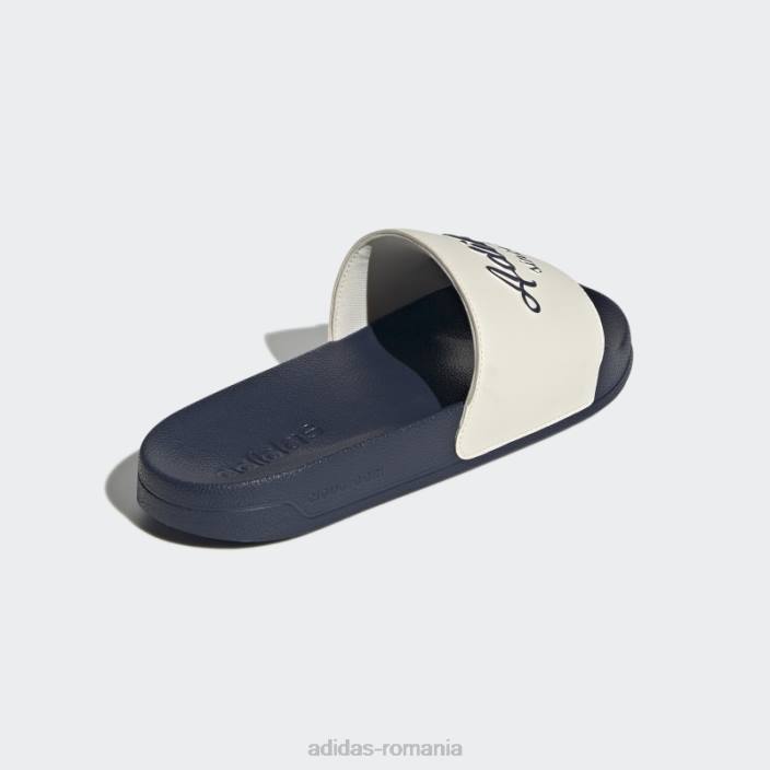Adidas tobogane de dus adilette bleumarin unisex alb/marinier 2JBN12428
