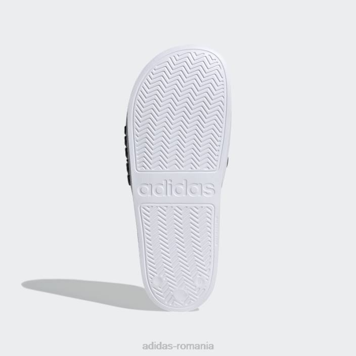 Adidas tobogane de dus adilette negre unisex alb negru 2JBN286
