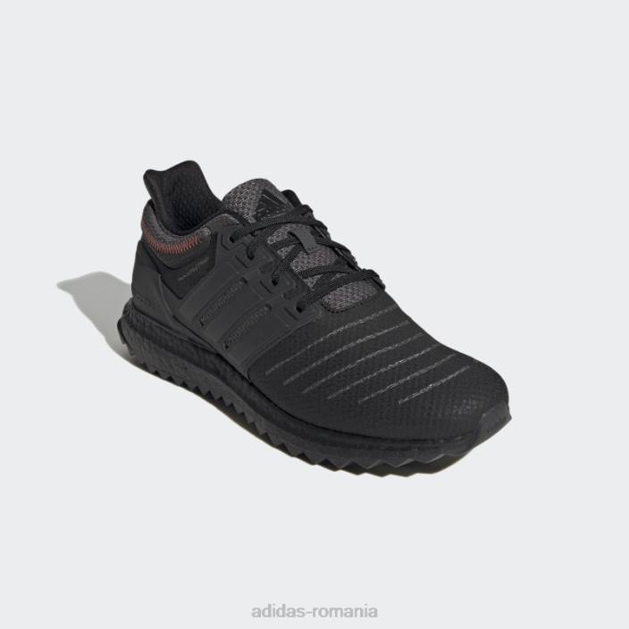 Adidas ultraboost dna xxii lifestyle running sportswear capsulă colecție pantofi negri unisex negru/carbon/rosu 2JBN236