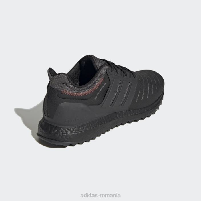 Adidas ultraboost dna xxii lifestyle running sportswear capsulă colecție pantofi negri unisex negru/carbon/rosu 2JBN236