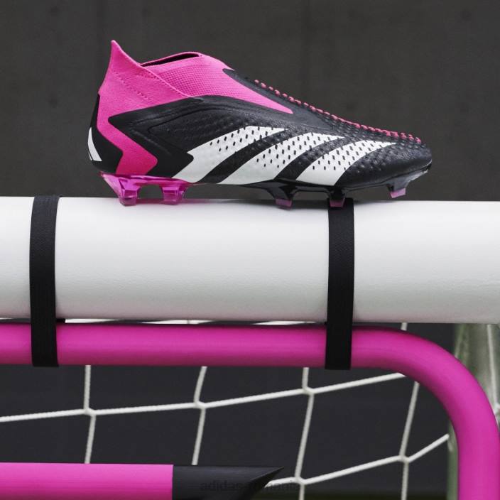 Adidas Predator accuracy+ crape pentru teren ferm negru unisex negru/alb/roz 2JBN4591