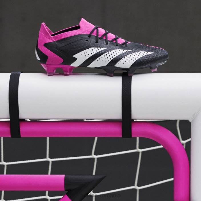 Adidas acuratețea prădătorului negru.1 cizme joase de teren ferm unisex negru/alb/roz 2JBN12748