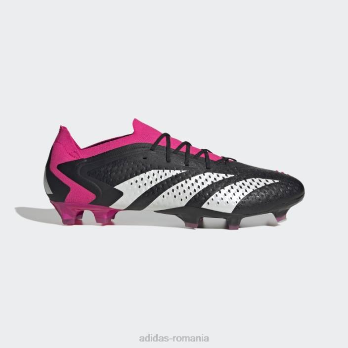 Adidas acuratețea prădătorului negru.1 cizme joase de teren ferm unisex negru/alb/roz 2JBN12748