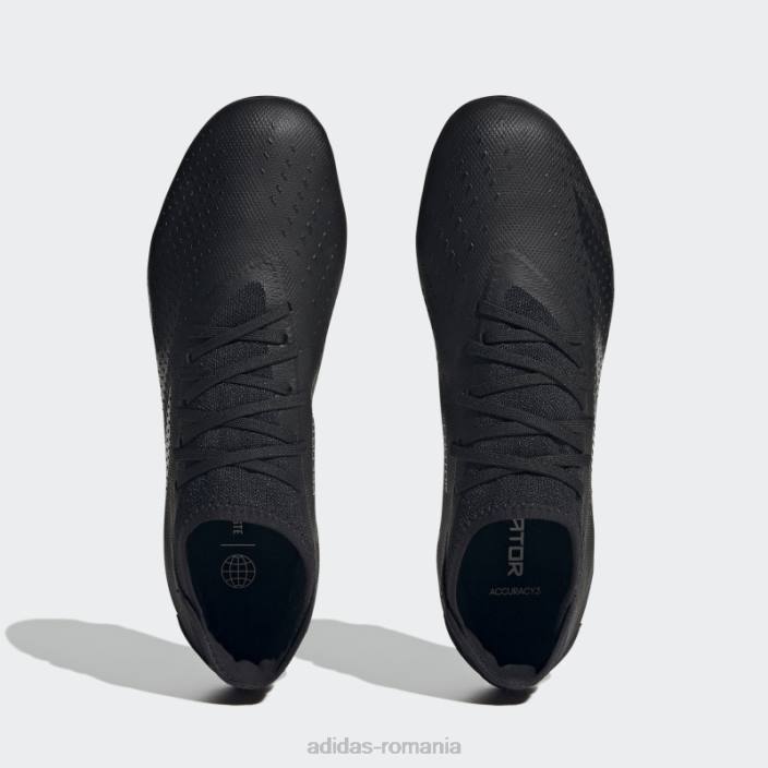 Adidas acuratețea prădătorului negru.3 cizme multi-sol unisex alb negru 2JBN12736