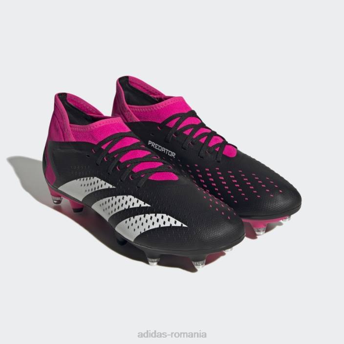 Adidas acuratețea prădătorului roz.3 cizme de pământ moale moda unisex negru/alb/roz 2JBN12240