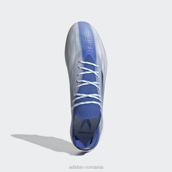 Adidas alb x speedflow.1 crampoane pentru teren ferm unisex alb/indigo/papură a cerului 2JBN8681