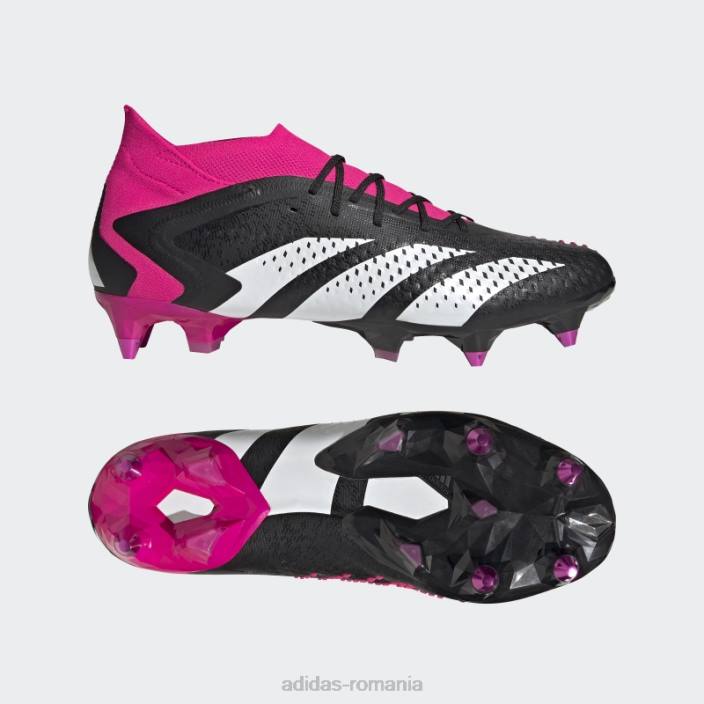 Adidas black predator accuracy.1 cizme de teren moale adidas unisex negru/alb/roz 2JBN12351