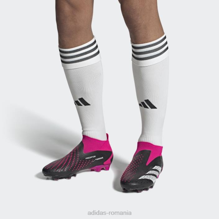 Adidas black predator accuracy+ cizme de iarba artificiala adidas unisex negru/alb/roz 2JBN12561