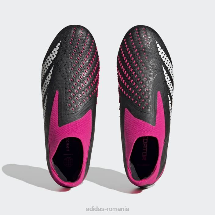 Adidas black predator accuracy+ cizme de iarba artificiala adidas unisex negru/alb/roz 2JBN12561