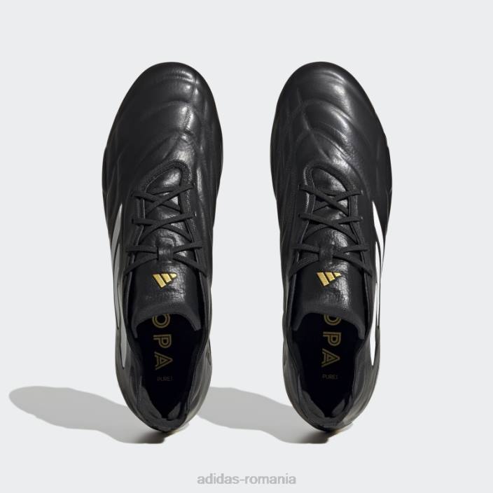 Adidas cizme negre copa pure+ soft ground unisex negru/alb/auriu metalic 2JBN13048