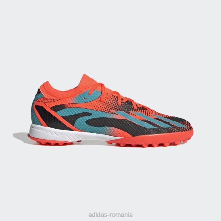 Adidas cizme negru x speedportal messi.3 turf unisex portocaliu/papură cu mentă/negru 2JBN12751