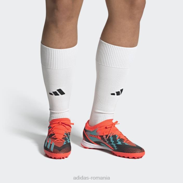 Adidas cizme negru x speedportal messi.3 turf unisex portocaliu/papură cu mentă/negru 2JBN12751