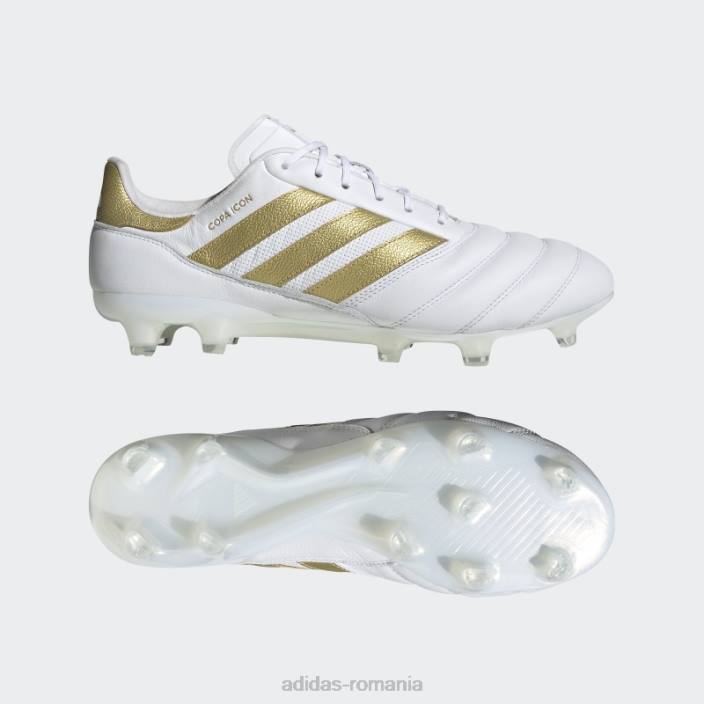 Adidas copa icon ghete de fotbal pentru teren ferm alb unisex alb/auriu metalic 2JBN1351