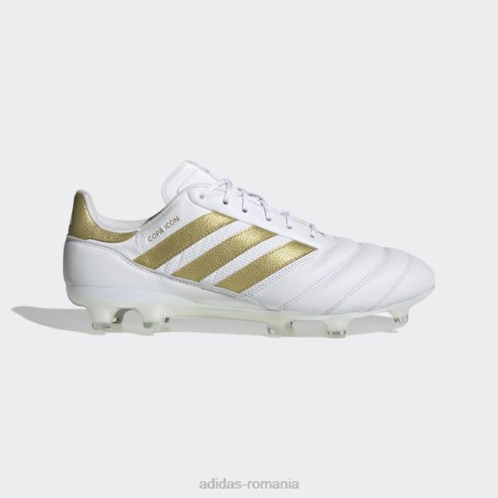 Adidas copa icon ghete de fotbal pentru teren ferm alb unisex alb/auriu metalic 2JBN1351