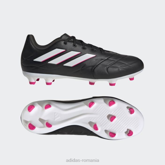 Adidas copa pure.3 crampoane pentru teren ferm negru unisex negru/zero metalic/roz 2JBN3962