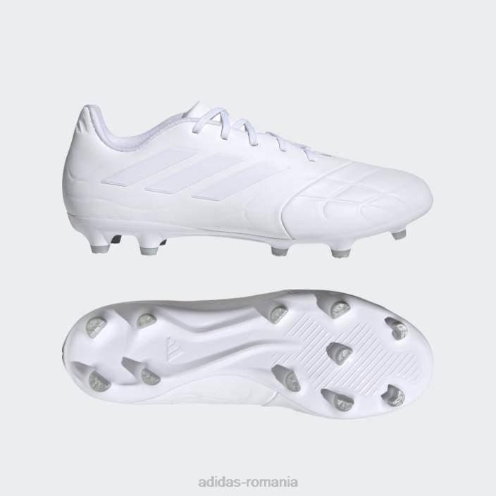 Adidas copa pure.3 crape de pământ ferm alb unisex alb/zero metalic 2JBN4664