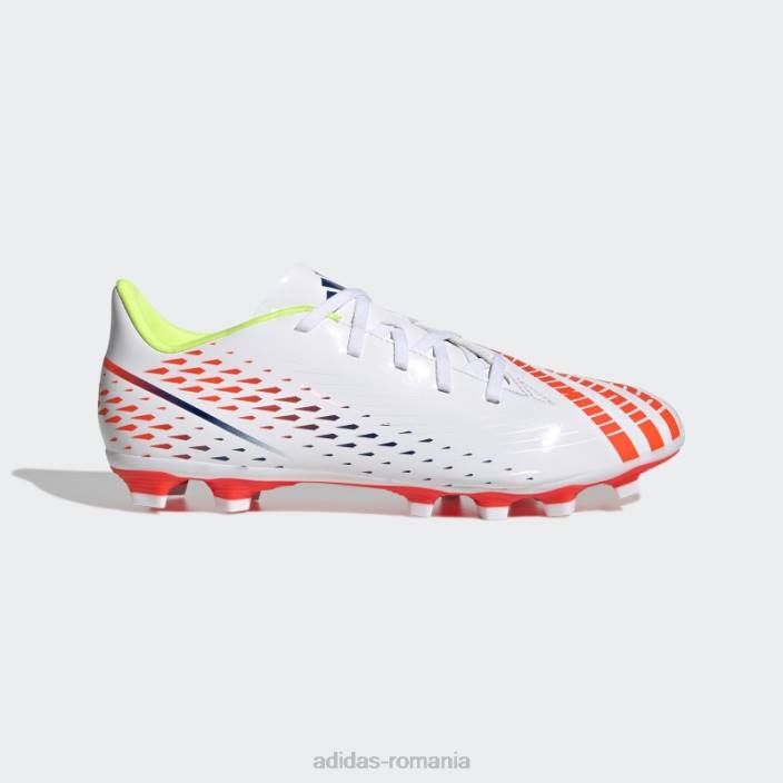 Adidas marginea pradatorului.4 crape flexibile pentru sol alb unisex alb/galben/albastru 2JBN4808