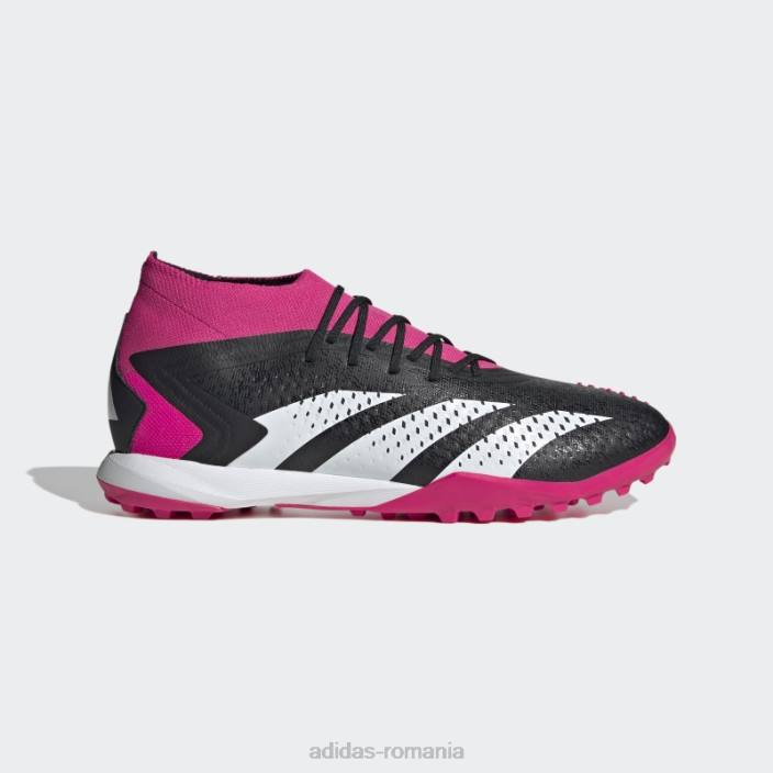 Adidas negru predator precizie.1 cizme gazon unisex negru/alb/roz 2JBN13031