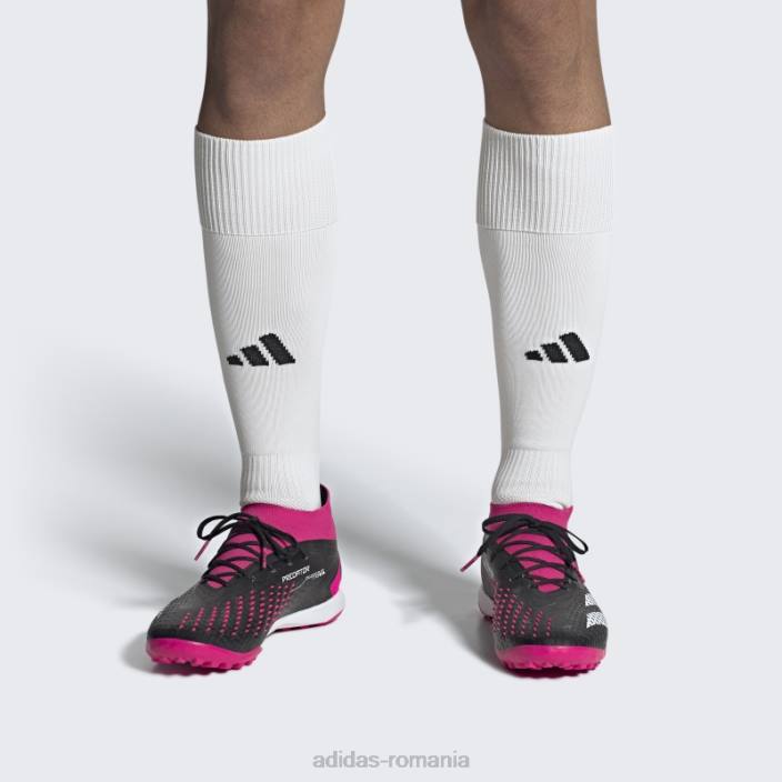 Adidas negru predator precizie.1 cizme gazon unisex negru/alb/roz 2JBN13031