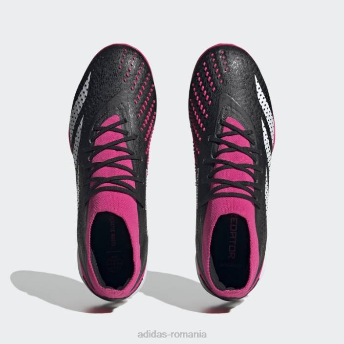 Adidas negru predator precizie.1 cizme gazon unisex negru/alb/roz 2JBN13031