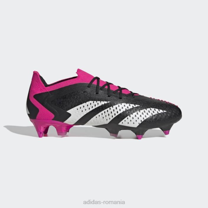 Adidas negru predator precizie.1 cizme joase teren moale adidas unisex negru/alb/roz 2JBN1365