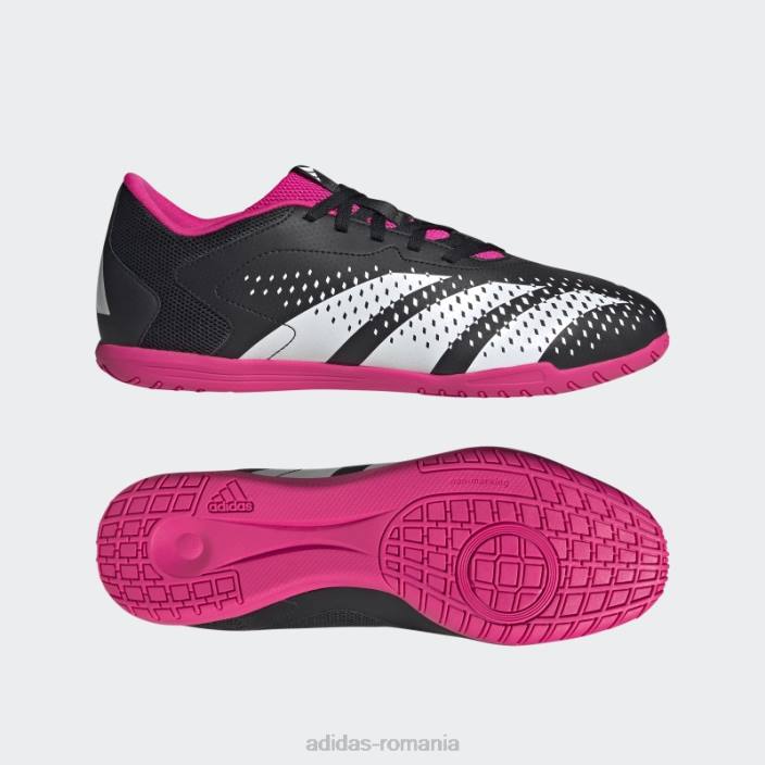 Adidas negru predator precizie.4 indoor sala pantofi unisex negru/alb/roz 2JBN4079
