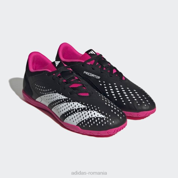 Adidas negru predator precizie.4 indoor sala pantofi unisex negru/alb/roz 2JBN4079