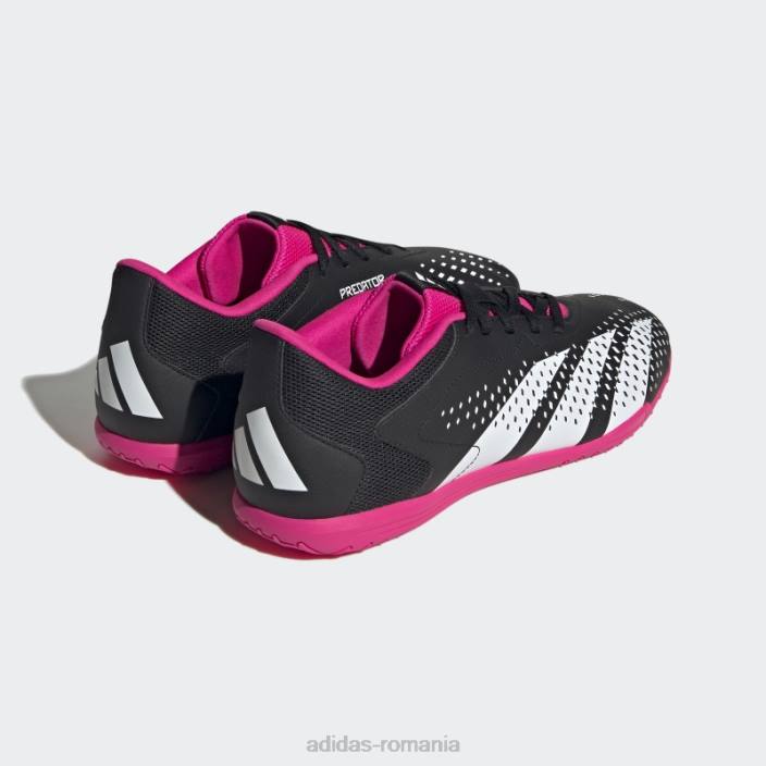 Adidas negru predator precizie.4 indoor sala pantofi unisex negru/alb/roz 2JBN4079