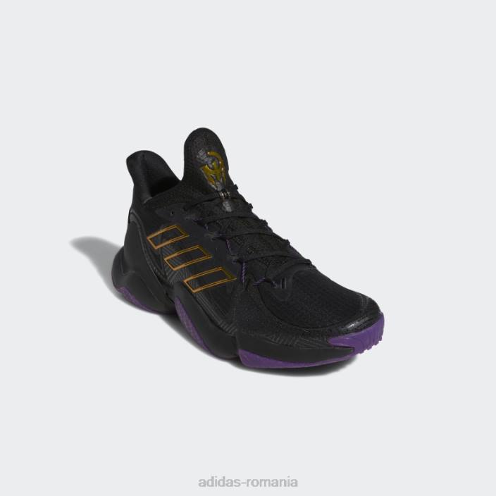 Adidas pantofi mahomes 1 impact flx negri unisex negru/auriu metalic/violet 2JBN8822