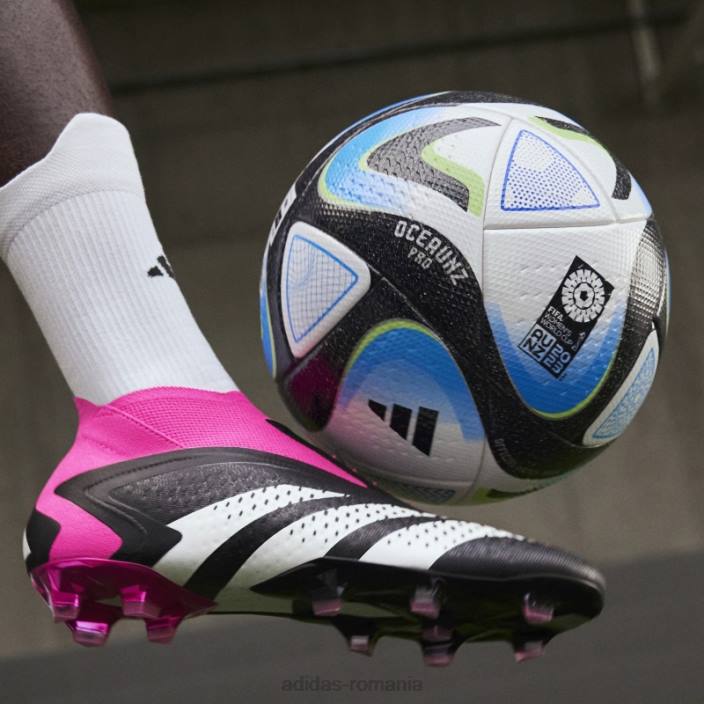 Adidas pink predator accuracy+ cizme de teren ferm moda unisex negru/alb/roz 2JBN295