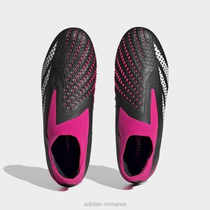 Adidas pink predator accuracy+ cizme de teren ferm moda unisex negru/alb/roz 2JBN295