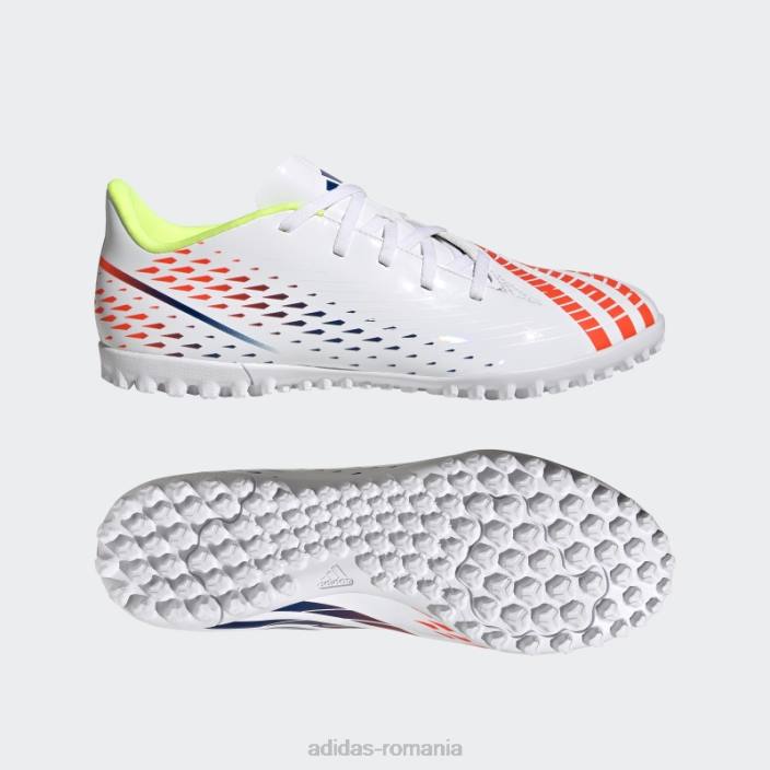 Adidas pradator edge.4 pantofi gazon alb unisex alb/galben/albastru 2JBN8821
