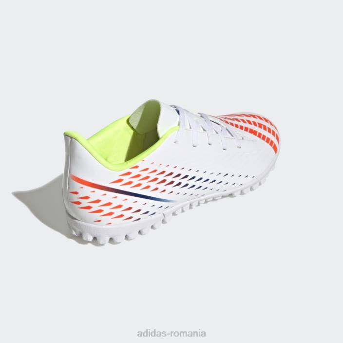 Adidas pradator edge.4 pantofi gazon alb unisex alb/galben/albastru 2JBN8821