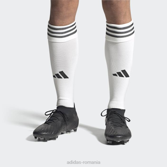 Adidas precizia prădătorului.1 cizme albe de teren ferm unisex alb negru 2JBN106