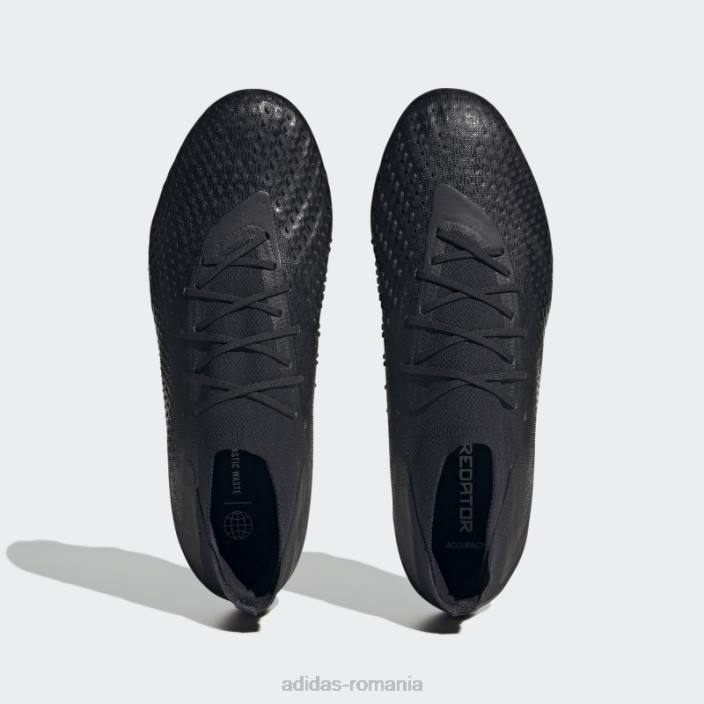 Adidas precizia prădătorului.1 cizme albe de teren ferm unisex alb negru 2JBN106