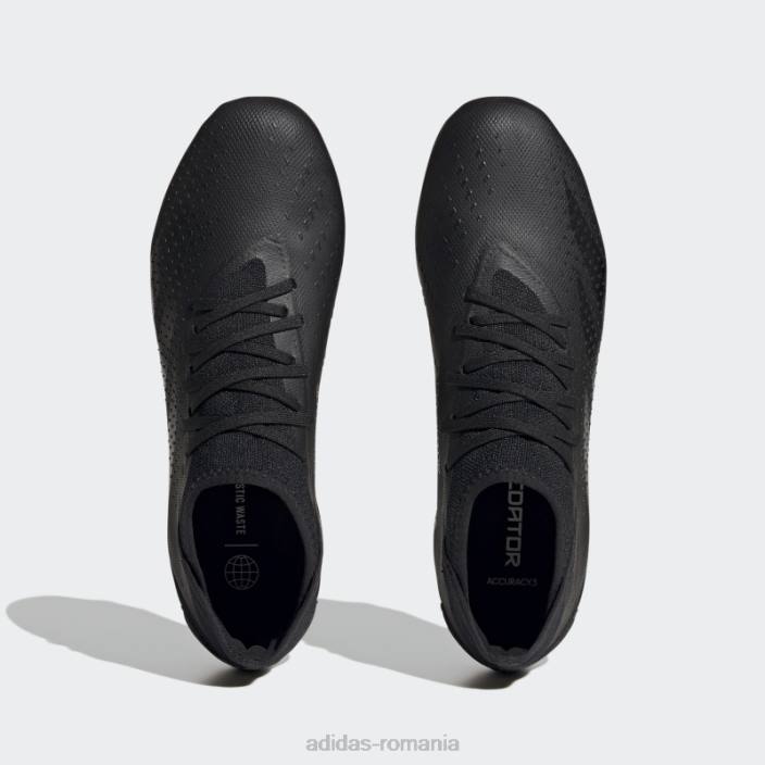 Adidas precizie de pradator negru.3 cizme de teren ferm unisex alb negru 2JBN13025