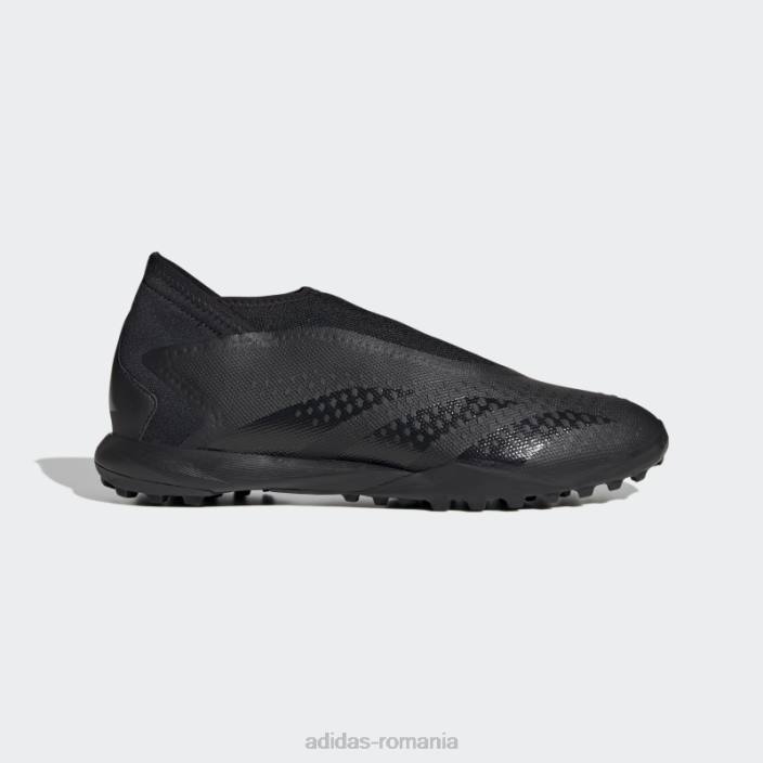 Adidas precizie prădător.3 cizme de gazon fără șireturi albe unisex alb negru 2JBN12233
